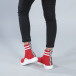 Γυναικεία κόκκινα ψηλά sneakers καλτσάκι it250119-58 2