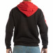 Ανδρικό μαύρο φούτερ με κόκκινη κουκούλα Passionate it240818-140 3