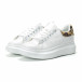 Γυναικεία λευκά sneakers με λεοπάρ λεπτομέρεια it250119-94 3
