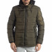 Ανδρικό χειμερινό μπουφάν με κουκούλα σε χρώμα military  it051218-63 3