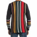 Ανδρικό μαύρο πουλόβερ με πολύχρωμο ριγέ it051218-57 3