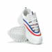 Γυναικεία λευκά sneakers με χρωματιστές λωρίδες it250119-88 5