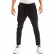 Ανδρικό μαύρο ελαστικό παντελόνι με τσέπες it240818-64 3