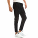 Ανδρικό μαύρο ελαστικό παντελόνι με τσέπες it240818-64 2