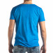 Ανδρική γαλάζια κοντομάνικη μπλούζα Vintage στυλ it210319-80 3