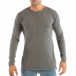Ανδρική γκρι μπλούζα από πλεκτό ύφασμα με φερμουάρ it240818-125 2