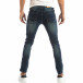 Ανδρικό μπλε τζιν Slim Jeans με τσαλακωμένο εφέ it240818-49 3