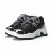 Γυναικεία ασπρόμαυρα sneakers με πλατφόρμα it250119-34 4