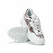 Γυναικεία λευκά καρέ sneakers με Chunky πλατφόρμα it250119-53 4