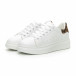 Γυναικεία λευκά sneakers με λεοπάρ λεπτομέρεια it150319-44 3