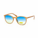 Ανδρικά γαλάζια γυαλιά ηλίου ξύλινο μοτίβο natural it030519-49 2