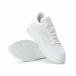 Ανδρικά λευκά υφασμάτινα sneakers με χοντρή σόλα it270219-2 4