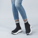 Γυναικεία μαύρα ψηλά sneakers καλτσάκι it250119-61 2