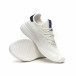 Ανδρικά λευκά αθλητικά παπούτσια με μπλέ λεπτομέρεια ελαφρύ μοντέλο it040619-5 4