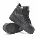 Γυναικεία μαύρα ψηλά sneakers με ασημένιες λεπτομέρειες it140918-44 4
