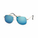 Ανδρικά γαλάζια γυαλιά ηλίου με ασημί σκελετό it030519-26 2