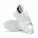 Γυναικεία λευκά sneakers με μαύρη λεπτομέρεια it250119-93 4