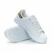 Γυναικεία λευκά sneakers με λεπτομέρεια κέντημα it150319-51 4