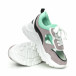 Γυναικεία πράσινα αθλητικά παπούτσια με διαφάνειες it150319-64 4
