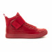 Ανδρικά κόκκινα sneakers με αυτοκόλλητο it140918-7 2
