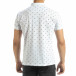 Ανδρική λευκή  polo shirt με Clover μοτίβο it120619-35 3