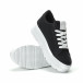 Γυναικεία μαύρα sneakers με πλατφόρμα και λευκή λεπτομέρεια it250119-96 4
