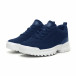 Ανδρικά μπλε αθλητικά παπούτσια με Chunky σόλα it230519-131 3