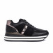 Γυναικεία μαύρα sneakers με συνδυασμό υλικών Martin Pescatore G0113-3 it100821-5 2