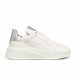 Γυναικεία λευκά sneakers με πλατφορμα AB2301 it220322-25 2