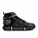 Ανδρικά μαύρα ψηλά sneakers με αξεσουάρ gr020221-7 2