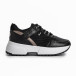Sneakers με συνδυασμό υλικών σε μαύρο χρώμα it280820-10 2