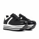 Γυναικεία μαύρα sneakers με πλατφόρμα G0115 / YD25007-1 it100821-1 3