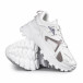 Ανδρικά λευκά sneakers Chunky με δίχτυ ZL012 gr040222-16 4