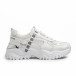 Γυναικεία λευκά Chunky sneakers με δίχτυ it110221-11 2