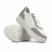 Γυναικεία λευκά sneakers δισόλα με ασημί λεπτομέρεια Janessa P205 it040822-14 4