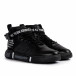 Ανδρικά μαύρα ψηλά sneakers με αξεσουάρ gr020221-7 3