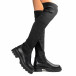 Γυναικείες μαύρες μπότες κάλτσα Wellspring R568 it300822-1 3