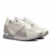 Γυναικεία λευκά sneakers με λεπτομέρεια glitter it110221-5 4