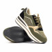 Γυναικεία συνδυασμένα πράσινα sneakers με πλατφορμα AD611 it040822-1 4