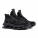 Ανδρικά μαύρα μελάνζ αθλητικά παπούτσια Bolt  Kiss GoGo 228-5 it170522-13 3