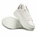 Γυναικεία λευκά sneakers με πλατφορμα AB2301 it220322-25 4