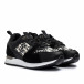 Γυναικεία μαύρα sneakers σε συνδυασμό υλικών 2FOYD923-19 it110221-12 3