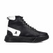 Ανδρικά μαύρα ψηλά sneakers Boa 0155 tr061022-1 2