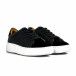Ανδρικά μαύρα sneakers με Shagreen design it300920-58 4