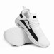 Ανδρικά λευκά αθλητικά παπούτσια κάλτσα με λάστιχο it180820-3 5