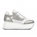 Γυναικεία λευκά sneakers με πλατφορμα AB2302-1 it220322-24 2
