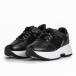 Sneakers με συνδυασμό υλικών σε μαύρο χρώμα it280820-10 3