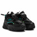 Γυναικεία μαύρα Chunky sneakers με δίχτυ it110221-9 3