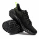 Ανδρικά μαύρα sneakers σε υφή it090321-7 4