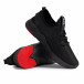Ανδρικά μαύρα sneakers με κόκκινη λεπτομέρεια gr020221-1 5